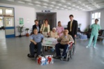 In the back row: Irene Raab, Leonie Brittain, Nurse and Uli Piller at the Gönyeli Recreation Centre